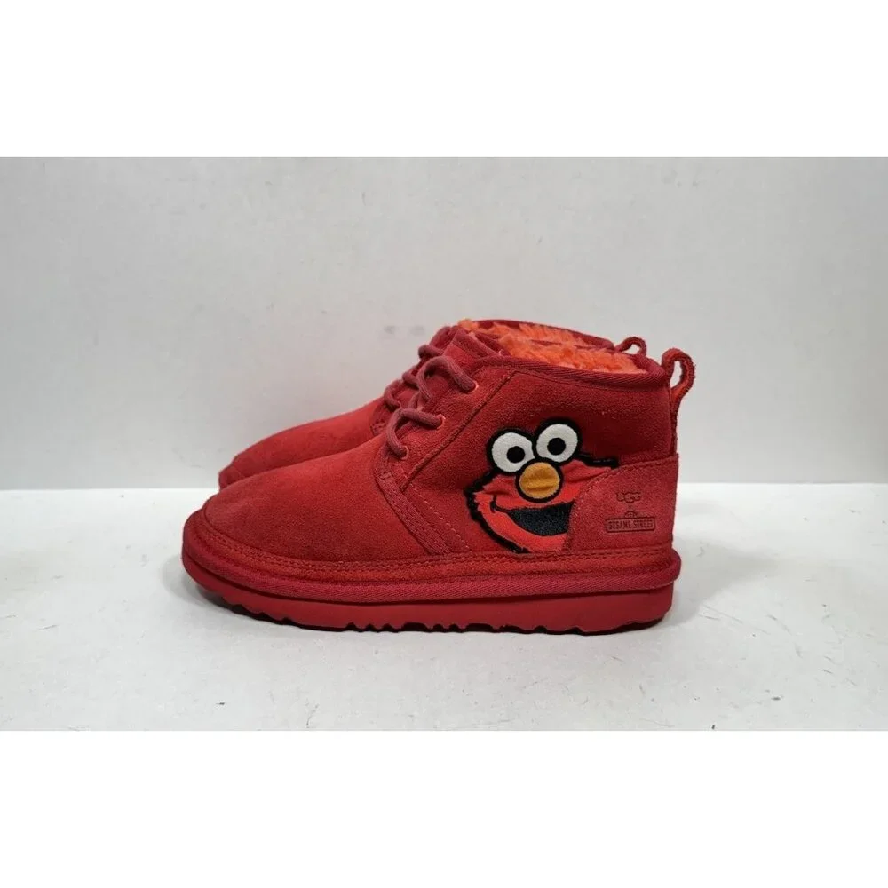 Ugg x Elmo Neumel II 2‎ Boots 1127431K Red Suede Kids Size 3 Sesame Street